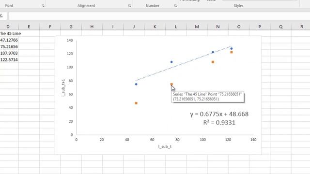 Make 45 Degree Line in Excel смотреть онлайн
