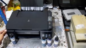 CANON PIXMA G2415 UNBOXING AND INSTALL INK