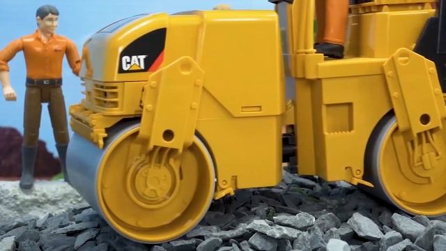 Строительная техника Экскаватор, грузовик, Дорожный каток. мультик про машинки. видео для детей смотреть онлайн