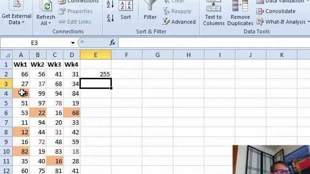 Excel - Sum Red: Episode 1415