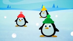 Мультик про пингвиненка, учим счет, цифры. Цифра 3