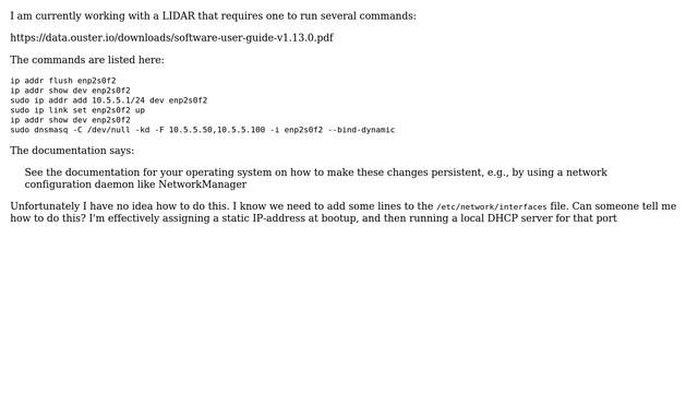 DevOps & SysAdmins: Converting These Networking Command Lines To /etc/network/interfaces File?