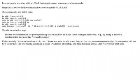 DevOps & SysAdmins: Converting these Networking Command Lines to /etc/network/interfaces file?