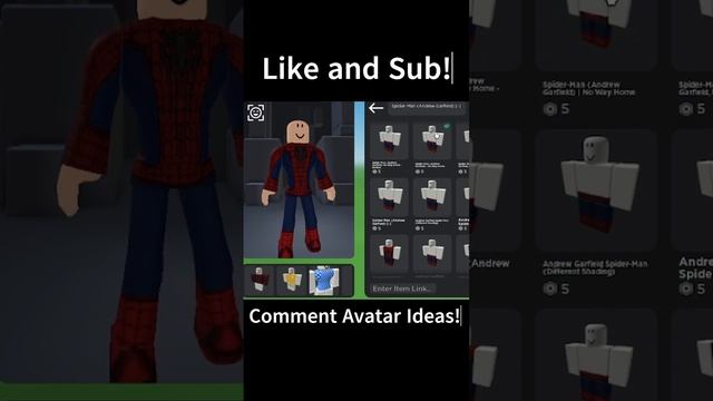 How to Make a Andrew Garfield Spider-Man Roblox Avatar!