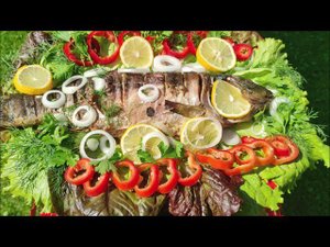 Сазан на гриле.