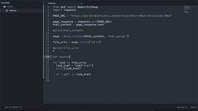 Basic web scraping with python