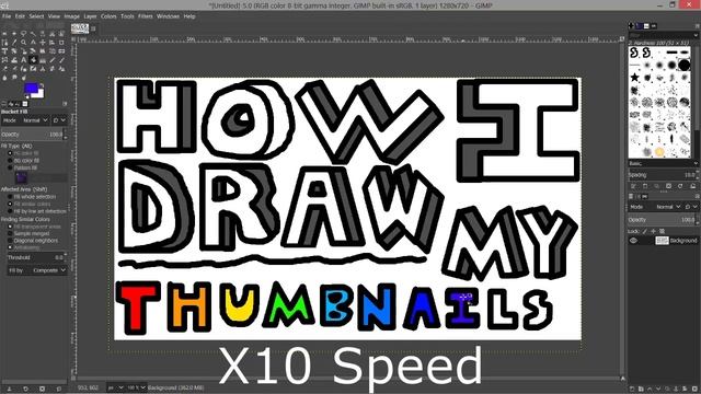 How I DRAW my Thumbnails with GIMP смотреть онлайн