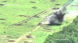 Кадры атаки украинской  бронетехники на Времевском направлении