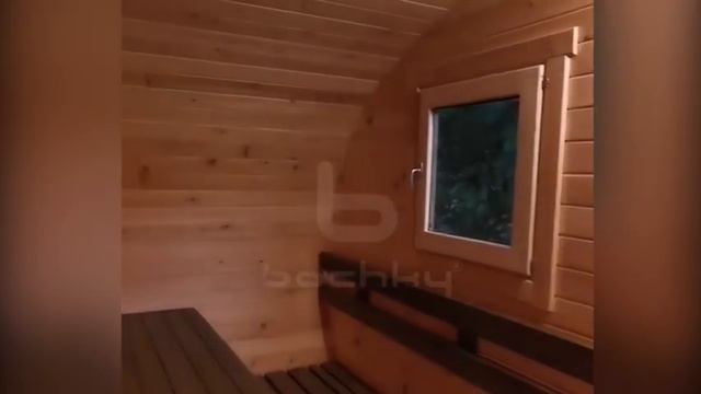 Баня бочка от bochky. Обзор бани Овал 4х5 метров.