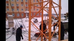 Монтаж башенного крана КБ-408