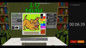 MINECRAFT Рисую собаку (без звука) 10 секунд / 1 минуту / 10 минут в майнкрафте!