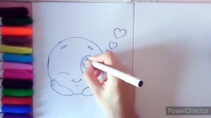 Как нарисовать влюбленный смайлик.