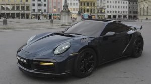 Крутейший  Porsche 911 Turbo S - Full Black_Blue Carbon 911 by TopCar Design