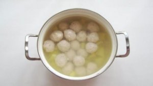 Суп с фрикадельками и овсяными хлопьями Геркулес