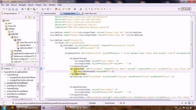 Java EE (J2EE) Tutorial for beginners Part13 - Continue with PrimeFaces, WebFlow, JSF, Facelets