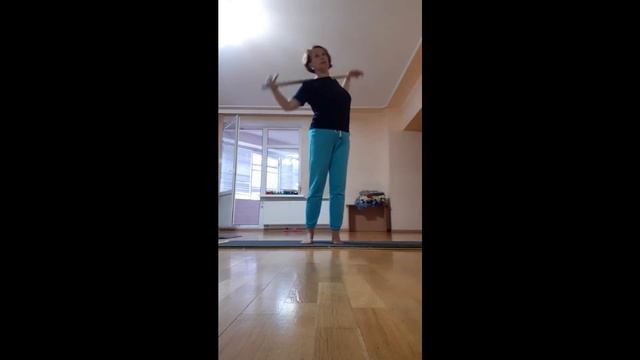 Зарядка (разогрев) с палкой. Нейрофитнес. Суставная гимнастика.