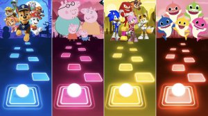 Щенячий Патруль - Пеппа Пиг - Соник - Малыш Акулёнок - TilesHop, EDM Rush!