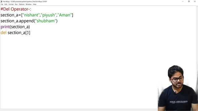 Del Operator In Python In Hindi | Tutorial 68 смотреть онлайн