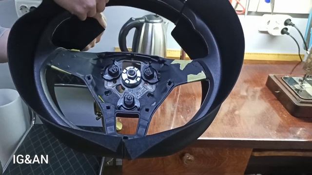Перетяжка руля Volkswagen Jetta, под оригинал.