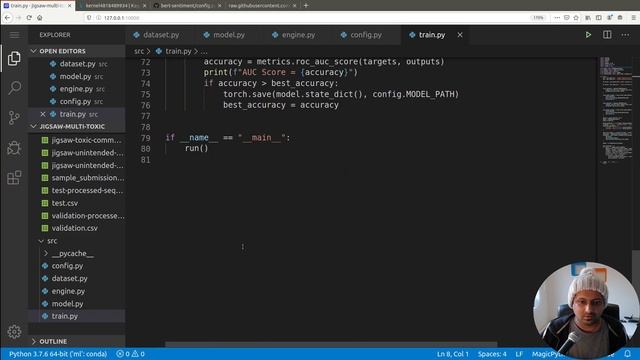 Multi-Lingual Toxic Comment Classification using BERT and TPUs with PyTorch смотреть онлайн