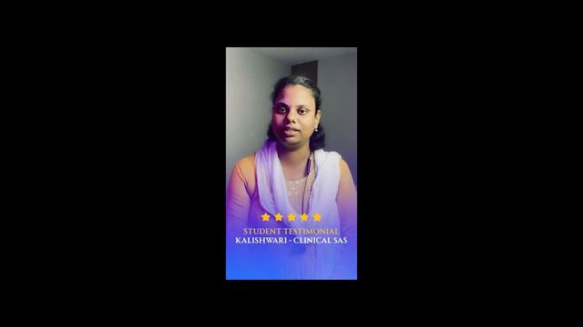 Student Testimonial | Kalishwari - Clinical SAS | SLA Institute | Softlogic Systems