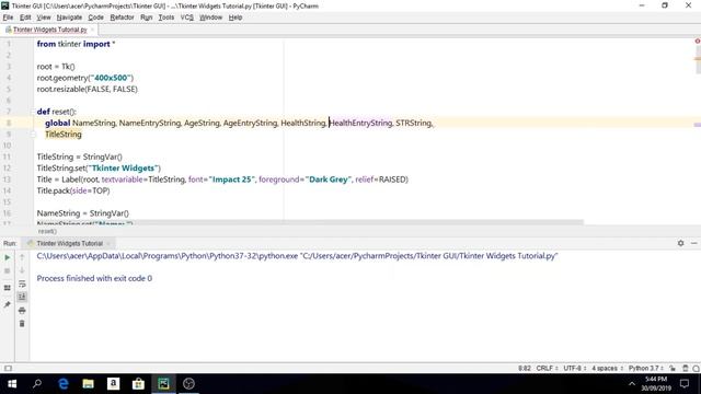 TKINTER LABEL, ENTRY ,BUTTON, RADIOBUTTON || Character Maker GUI Made with TKINTER
