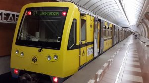 Именной поезд "Кино Победы" на станции Парк Победы (АПЛ)