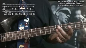 HIT THE ROAD JACK Ray Charles Easiest Bass Guitar Lesson Ever! @ericblackmonmusicbass9175