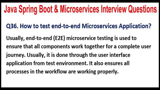 Java Spring Boot & Microservices Interview  | Q36. How to test end-to-end Microservices Application