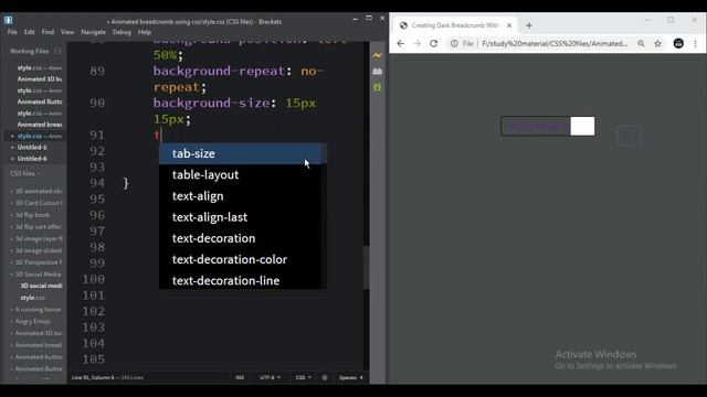 Creating Dark Breadcrumb With Search Option || HTML5 & CSS3 || Full Tutorial