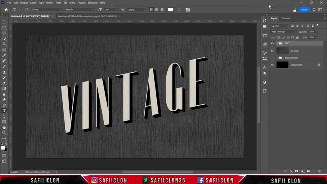 [ Text Effect ]  Vintage Old TV Text Effect in Photoshop
