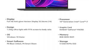 Mi Notebook Horizon Edition 14 I 8GB RAM I 1 35Kg I 512GB SSD