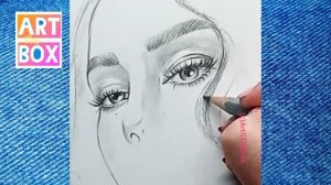 Как нарисовать реалистично ЛИЦО девушки пошагово?How to draw GIRL'S FACE step by step