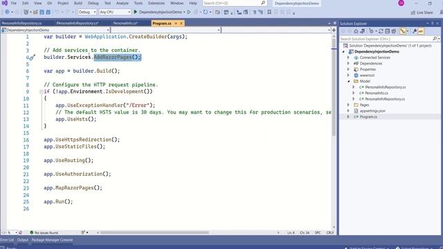 Dependency Injection | Asp.net Core 6.0 | Asp.net core Tutorial смотреть онлайн