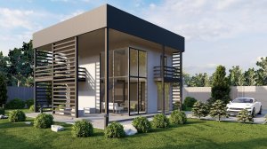 Проект дома в стиле модерн.