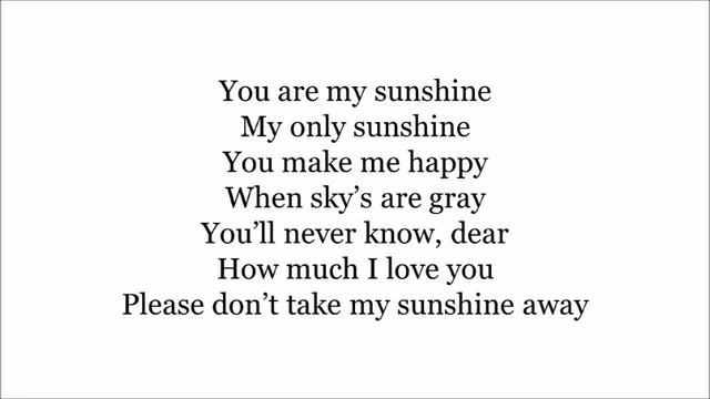 You are my sunshine lyrics - Elizabeth Mitchell смотреть онлайн
