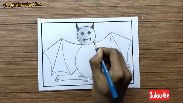 How to draw bat ? step by step with pencil sketch | Bat Drawing lesson for beginners ? смотреть онлайн