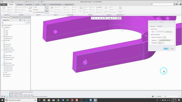 Creo Parametric - Sketch Setup Tutorial | Sketch Plane and Reference Plane