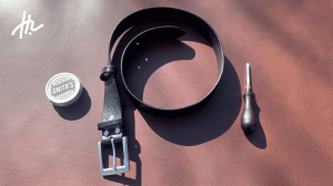 Мужской ремень Nobel из натуральной кожи Bull Nero, ручная работа / ASMR / Выкройка (шаблон) PDF DIY