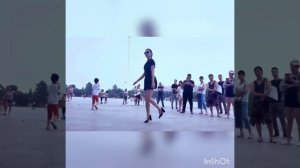 шафл на каблуках китайяанка  ЦинЦин зажигает под узбекскую музыку. стиль шафл