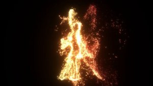 [Футаж] Танцующий силуэт из частиц 3