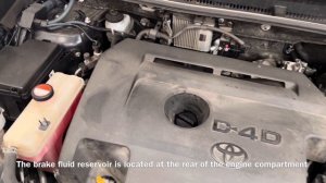 Toyota Rav 4 Diesel 2015 Brake Fluid Reservoir Location