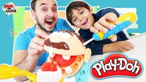 ПАПА РОБ И ЯРИК ИГРАЮТ В ПЛЕЙ ДО! ЛЕЧЕНИЕ ЗУБОВ И СТРОЙКА ИЗ PLAY DOH!