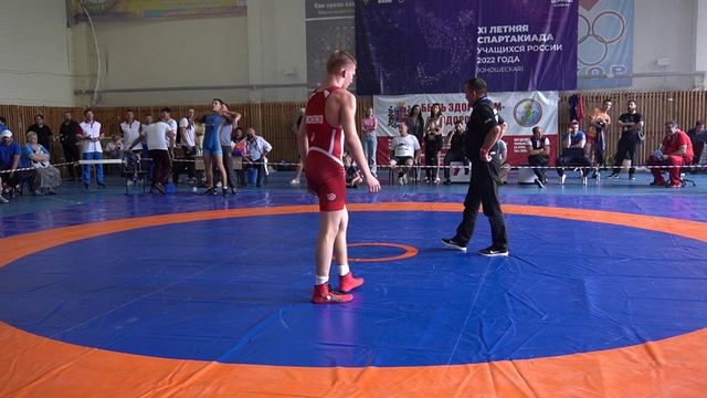 75 кг. Финал. Зинченко(Москва)-Макаров(Рязанская обл.)    Юношеская Спартакиада России 2022г.