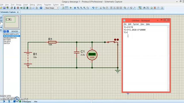 Descarga de un capacitor en Proteus #2 смотреть онлайн