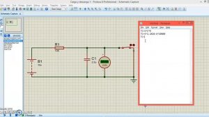 Descarga de un capacitor en Proteus #2