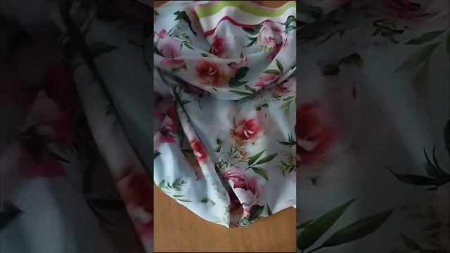 Обзор готового изделия Платок из Купонной Итальянской ткани ?% Шёлк! смотреть онлайн