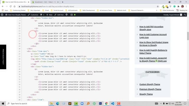 How to Add FAQ Accordion Shopify store ✅ Easy & Fast смотреть онлайн