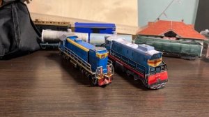 Обзор на бумажную модель маневрово тепловоза ЧМЭ3