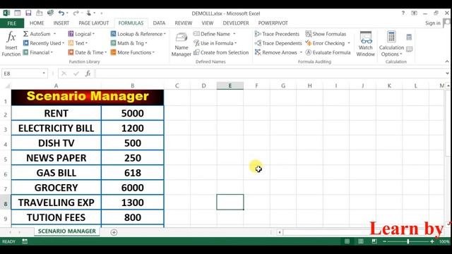 SCENARIO MANAGER IN EXCEL | EXCEL TUTORIAL IN HINDI | EXCEL TRAINING IN HINDI | LEARN BY TRAINER